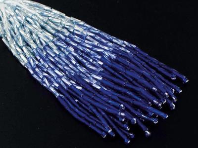SHADED BUGLE DROPPER BUNCH SILVER COBALT